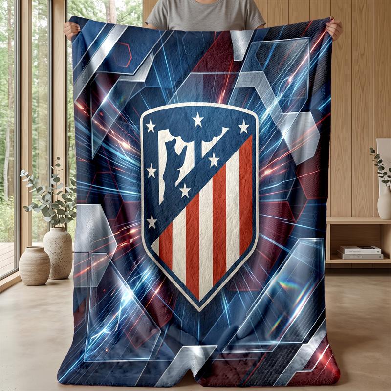 Atletico Madrid Theme blanket Soft Flannel Blanket Plush Throw Blanket Cozy Sofa Bed Blanket for Home Decor