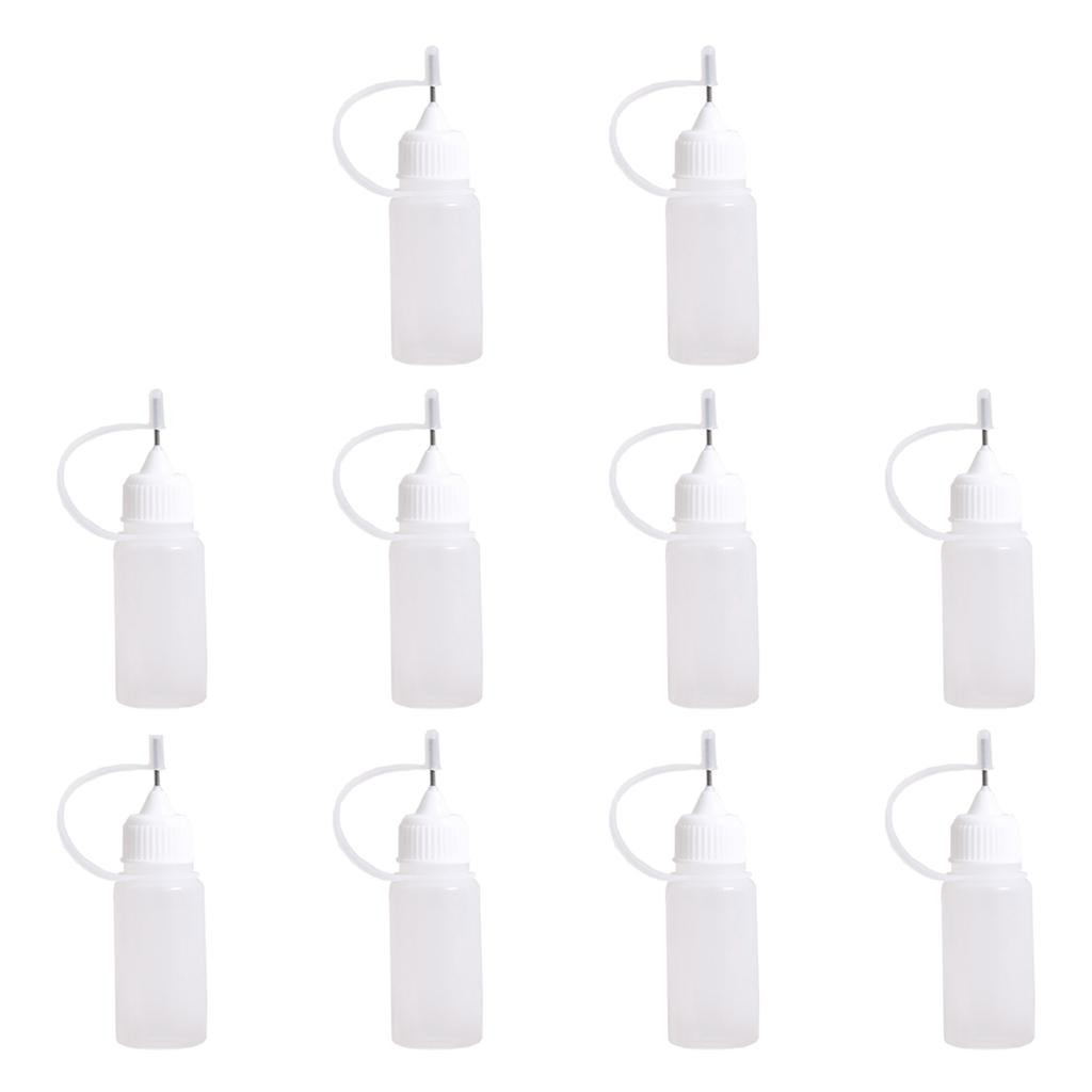 10 sztuk 10 ml Plastikowa butelka z aplikatorem z końcówką do wyciskania Butelki z kroplomierzem i igłą