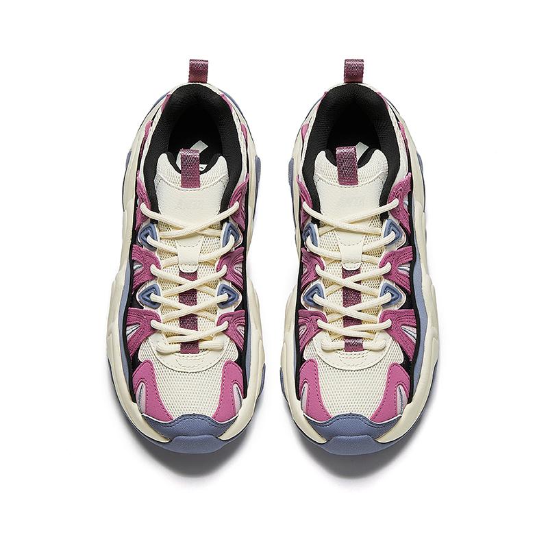 Anta Trendy Fashion Slip Resistant Durable Low Top Dad Shoes Women sneaker Pink Purple 122448858-4