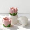 Silicone Mold Flower Shape White Diy Candle Holder Mold Rose Flower Cup Mold Silicone For Home Decor Aromatherapy Decoration