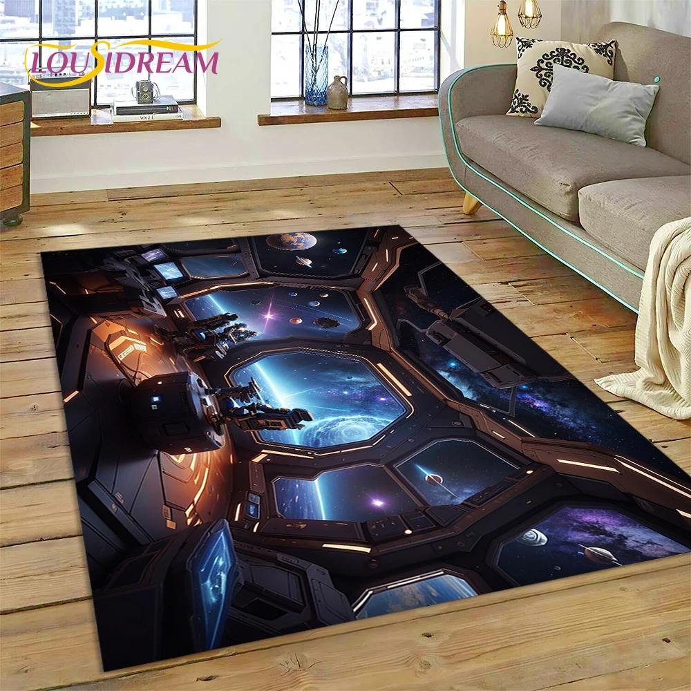 Řízení letadla Kokpit Kabina Kosmická loď Palubní deska Koberec Kobereček pro Obývací pokoj Ložnici, Protiskluzová Dekorace na Pohovku Rohožka Moto