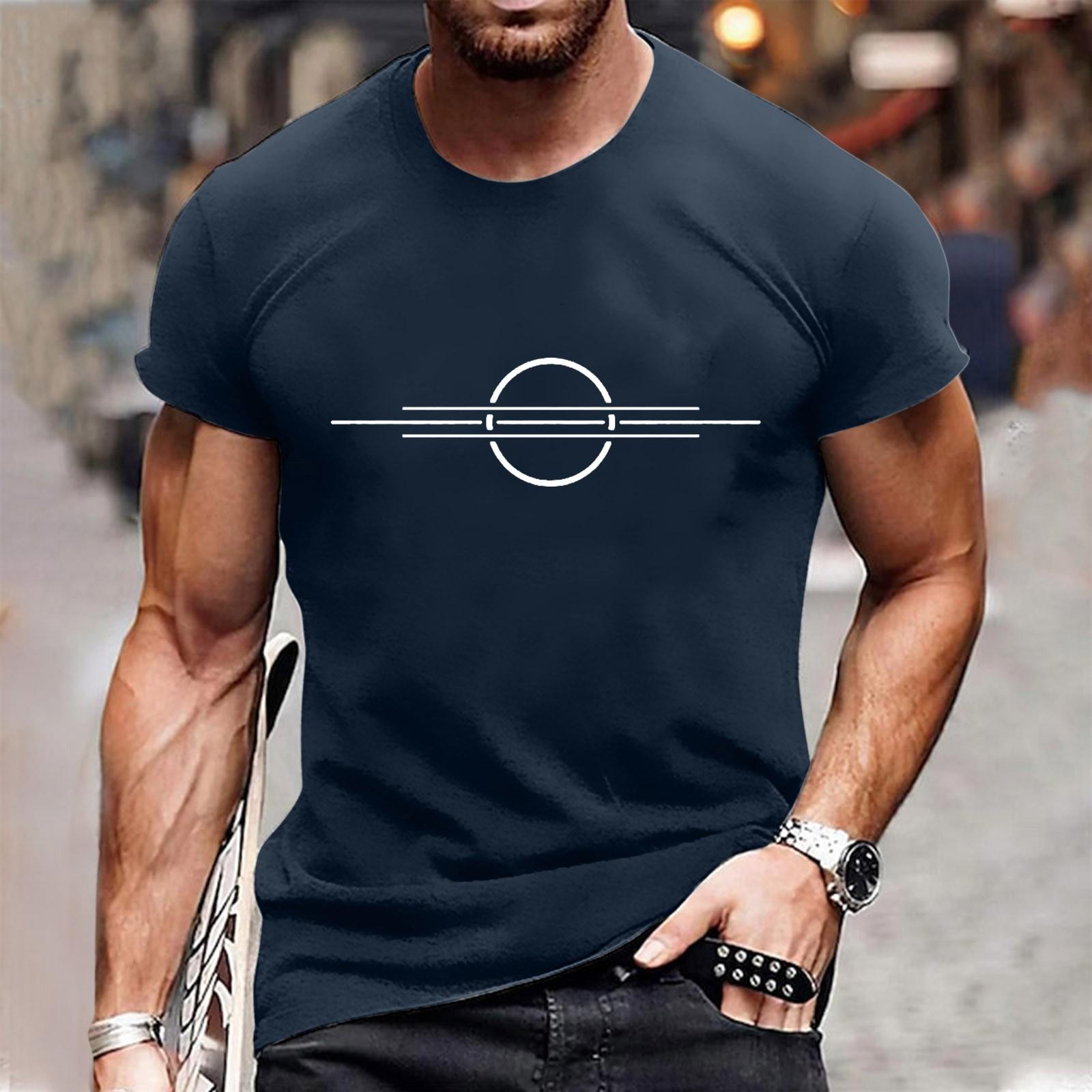 

Летняя футболка с коротким рукавом и круглым вырезом европейского размера, пуловер с перекрестным принтом, топ M тёмно-синий