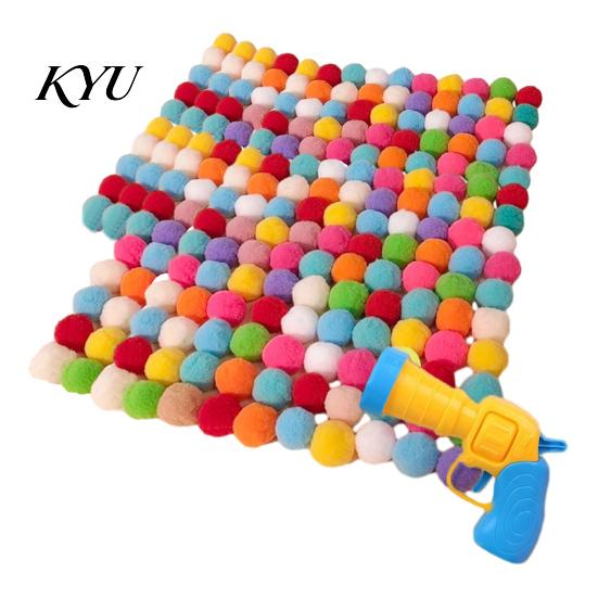 Indoor Cat Exercise Toys Ball Launcher Toy, Plush with Soft Fuzzy for Hunting Balls, Interactive Fetch Toy Bored Cats Kittens Automatic Interaction
