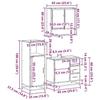 VidaXL Ensemble de meubles de salle de bain 3 pcs Sonoma gris, armoire de salle de bain, placard de salle de bain, meuble de 3300988