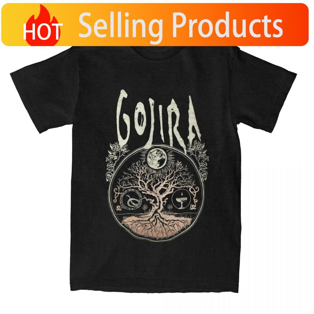 2025 Unisex Unisex Gojiras Rock Metal Band Printed Tshirt Loose Cotton Clothing Vintage Short Sleeve Tee Crew Neck Summer T Shirt