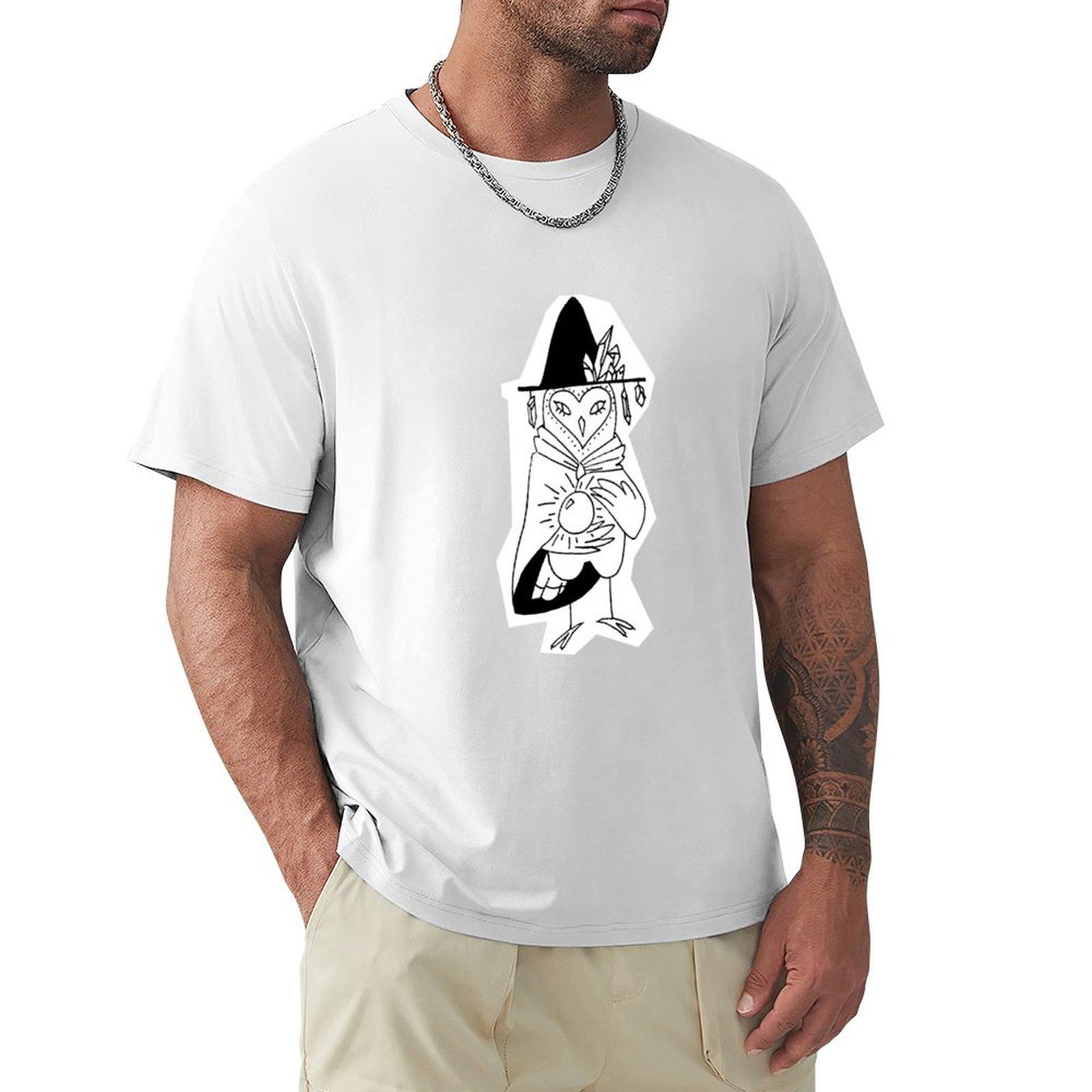 Owl Witch TShirt cotton man tshirts Luxury man man clothes designer t shirt men S