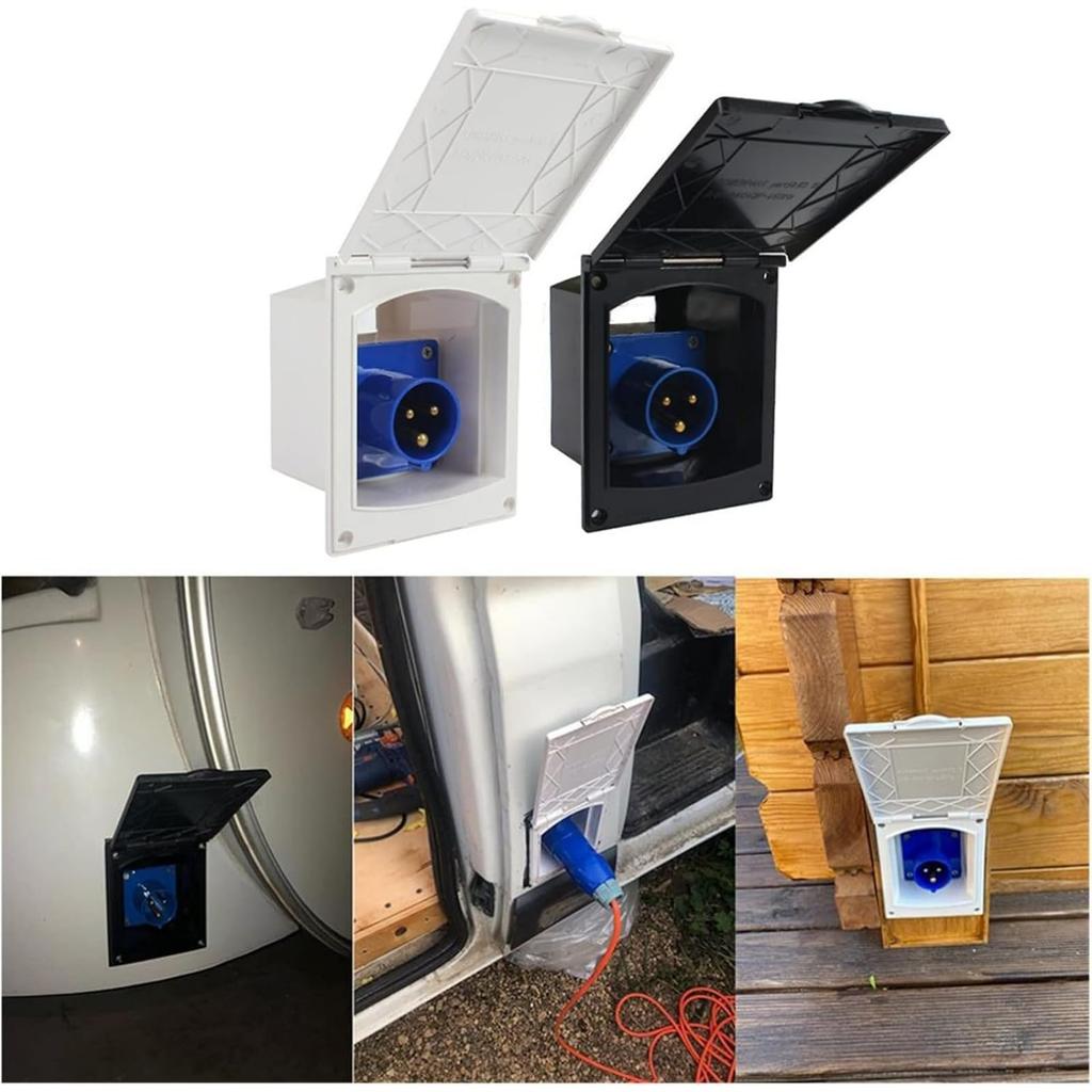 SSZY 16/32A External Flush Hook Up Power Outlet Trailer Flush Entry Socket Automotive Accessories
