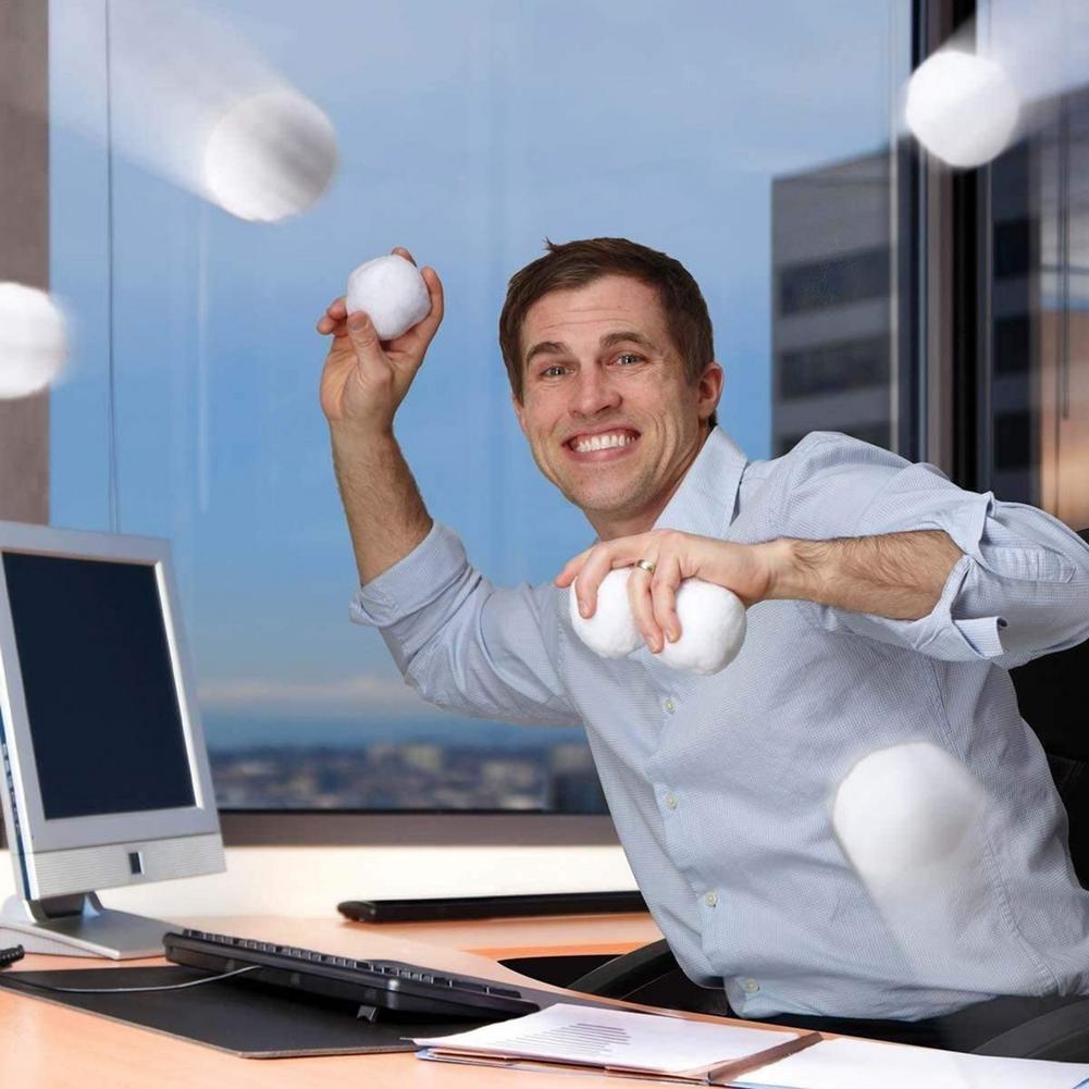 50pcs 7cm Simulation Christmas Snowball Xmas Tree Ornaments Indoor Realistic Fake Soft Snowballs For Battle Game Educational Toy