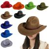Classical Homburg Hat Cowboy Hats Gift for Boyfriend Top Hat Wide Brimmed