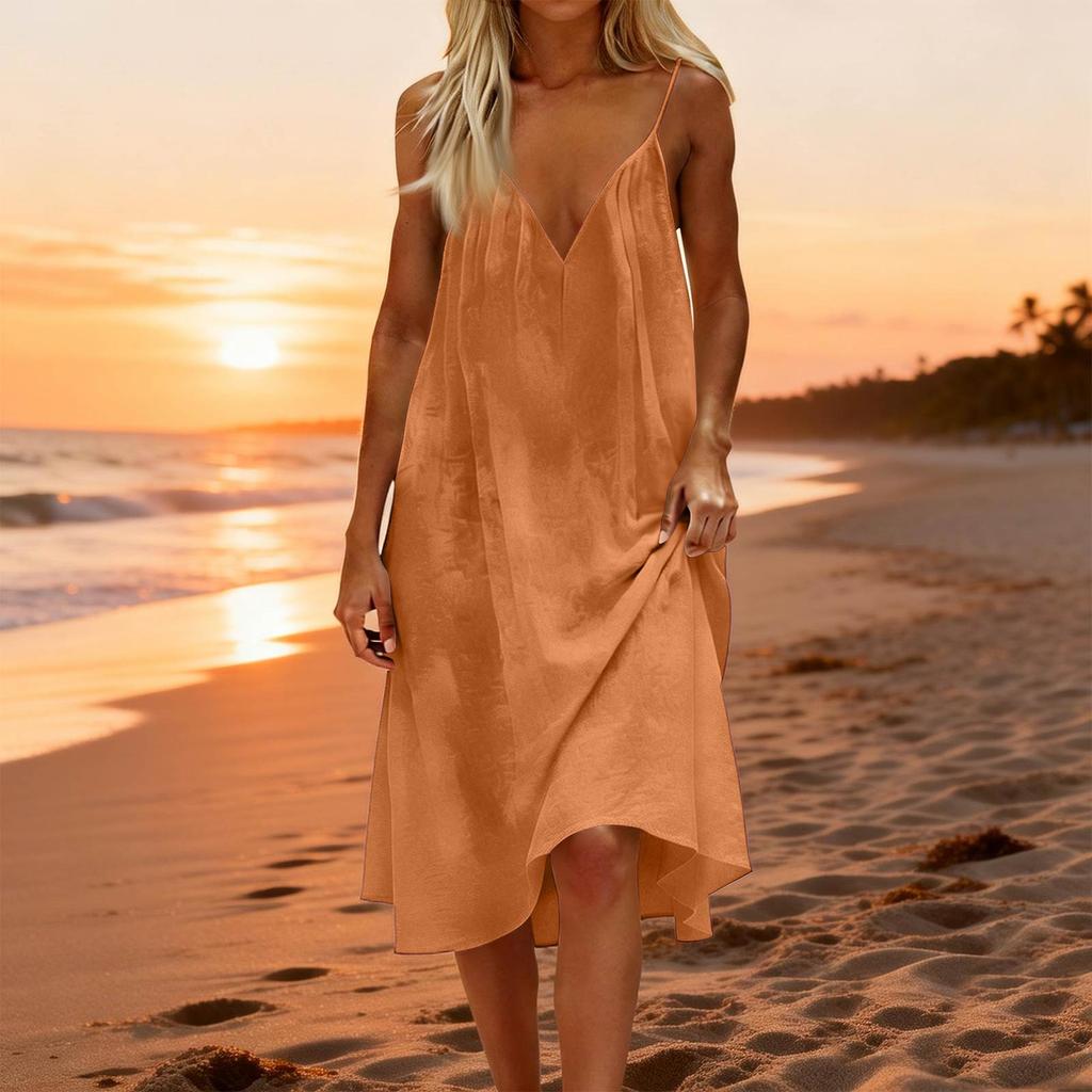 Vestidos de Mujer Sin Espalda y Sin Tirantes, Vestido de Ropa de Casa Sin Espalda, Sin Mangas, Vestido para Estar en Casa, Vestido Largo con Lazo en la Espalda