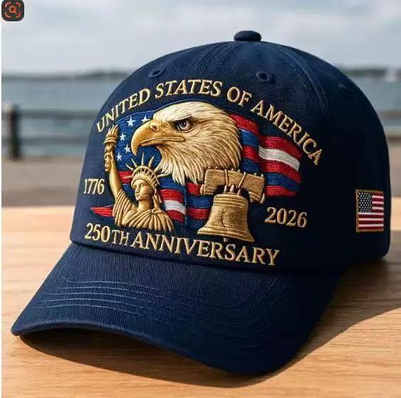 My Extreme Outdoor Activities Women's Black American 250Th Anniversary Edition Printed Baseball Cap; Unisex; Durable And Comfortable 3D Embroidered Visor Cap