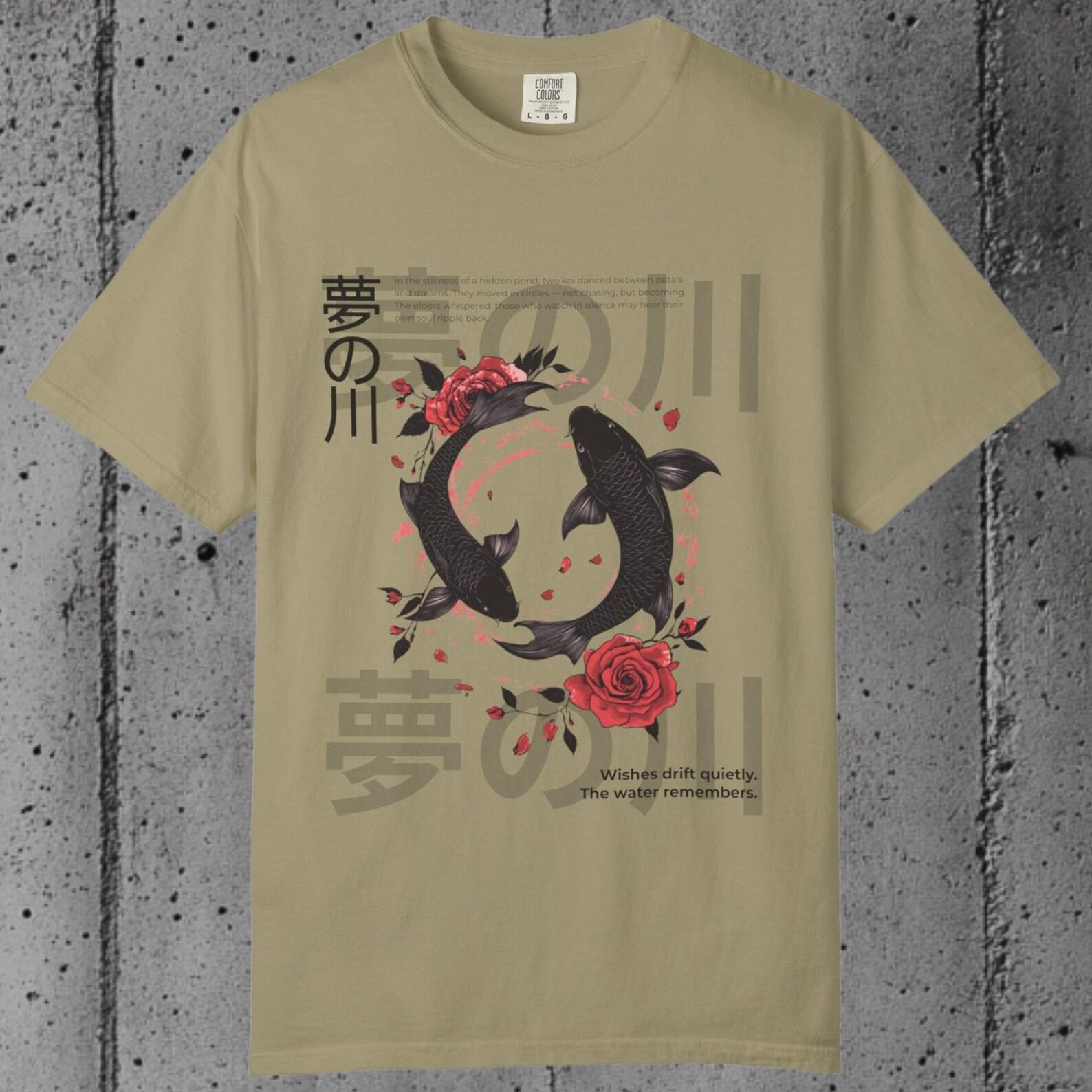 Koi Yin Yang T-Shirt: Zen Japanese Style, Spiritual Tee XL