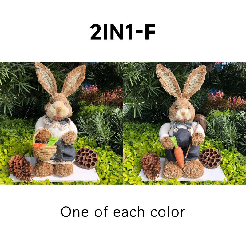 Osterhase Kaninchen Stroh Figuren Dekoration 35cm Ostern Stroh Ostern Kaninchen Hase Figurine Home Garten Hochzeit Ornament
