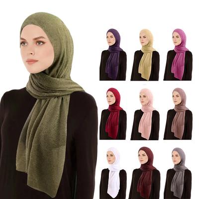 Nuovi Hijab Scialli Sciarpe Musulmane Traspiranti Estive in Chiffon Sciarpe Turbante Morbide Semplici Fasce per Capelli Fasce Sciarpe Copricapo Bufanda Foulard