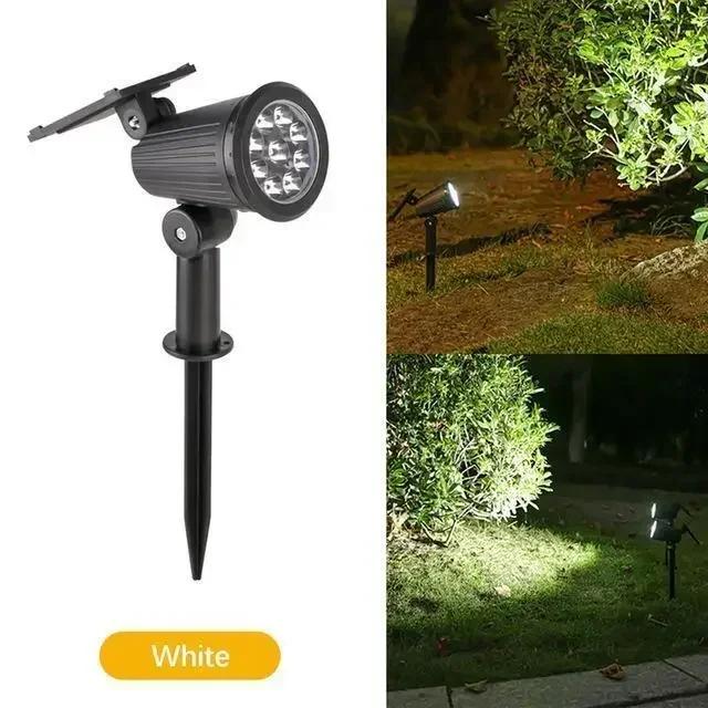 9 LED Solar Spot Light Outdoor IP65 Waterproof Spotlights Solar Garden Lights Landscape Lighting Decoration Pathway Lawn Lamp
