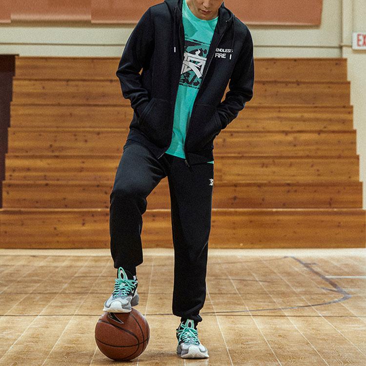 Anta Повседневная спортивная куртка с буквенным минималистским принтом и длинным рукавом — фото 3