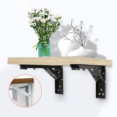 2PCS Triangle Folding Angle Bracket Heavy Support Adjustable Wall Mounted Bench Table Shelf Bracket Furniture Hardware