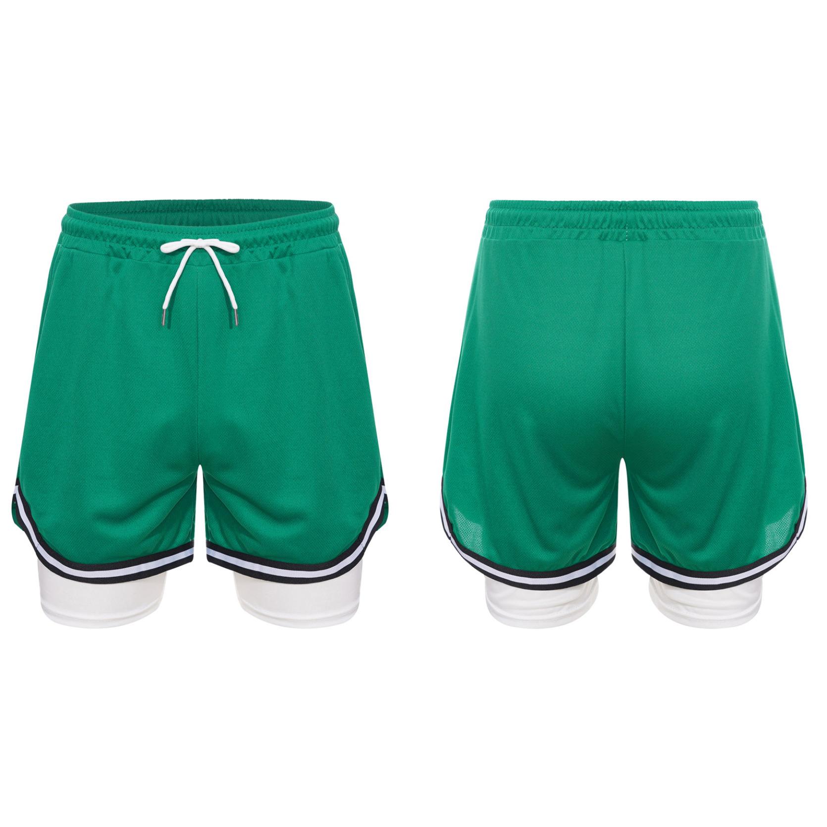 

Детские спортивные шорты для мальчиков, баскетбольные шорты с карманами на шнурке для спортивных тренировок, бега, езды на велосипеде 10-11 Years зелёный