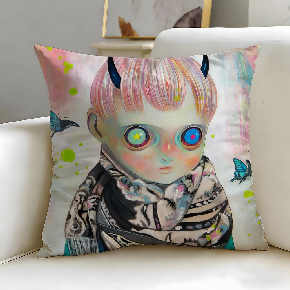 classic artist Hikari Shimoda Cushion Cover Soft & Easy-Wash Pillow Case – Versatile for Couch, Bed, Travel and Office 30cmx30cm