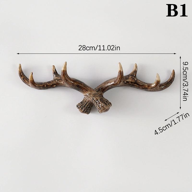 

Декоративный крючок в виде рога оленя в скандинавском стиле, настенный крючок для одежды и шляп, высококачественный декор для гостиной, статуэтка из смолы оленя