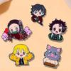 5 Pcs/set Demon Slayer Anime Cosplay Brooches Cute Character Pins Clothing Backpack Lapel Badges Jewelry Accessories Gifts