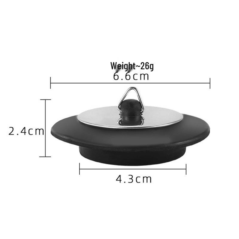 Anti-Odor Bathtub Sink Plug with Non-Deforming Seal and Chain Drainer