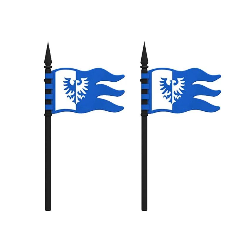 Medieval Knight Armored Troops Ancient Army Soldiers Mini Weapon Equipment Flag Model Building Blocks Kids Toys Birthday Gifts