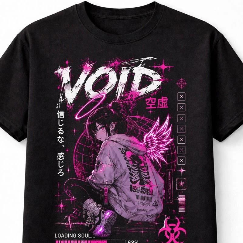 Void Angel Anime Y2K Cyber Goth Unisexga Unisex TShirt S