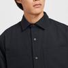 Nike SB Polo Style Solid Color Long Sleeve Multi Pocket Shirt Unisex Shirts Black White FV7346-010