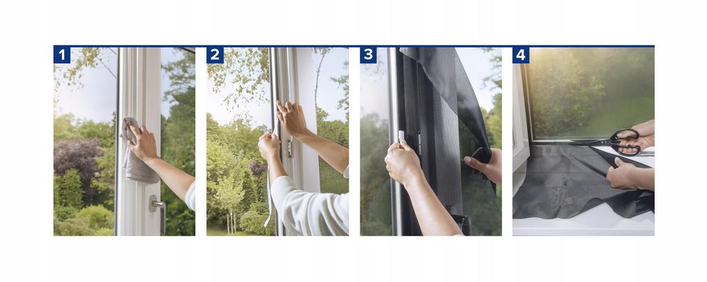Tesa Window Mosquito Net with Velcro Anti-Dust Anti-Allergic 1.3X1.5M