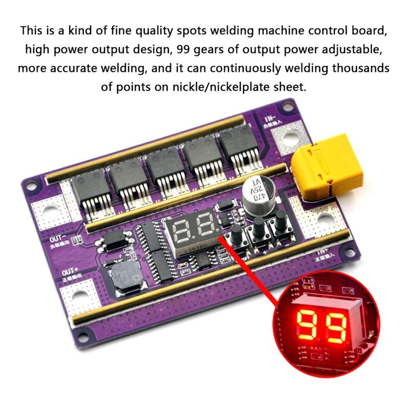 12V Spot Welder DIY Board 99 Gears Power Spot Welding Control Board Adjustable for Welding 18650 Battery Nickel Sheet