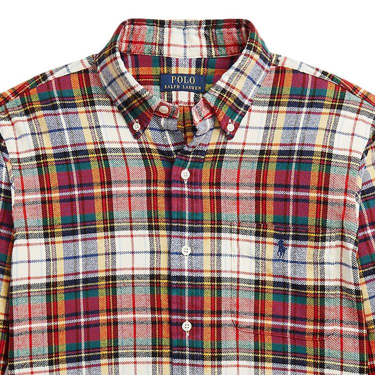 Polo Ralph Lauren FW23 Plaid Single-Breasted Casual Long Sleeve Shirt Men shirts Multicolor MNPOWOV16823092-999