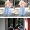 Hanfu Girls' Spring & Autumn Three-Piece Tang Suit: Chinese Style Fairy Ming Dynasty Children's Clothing
