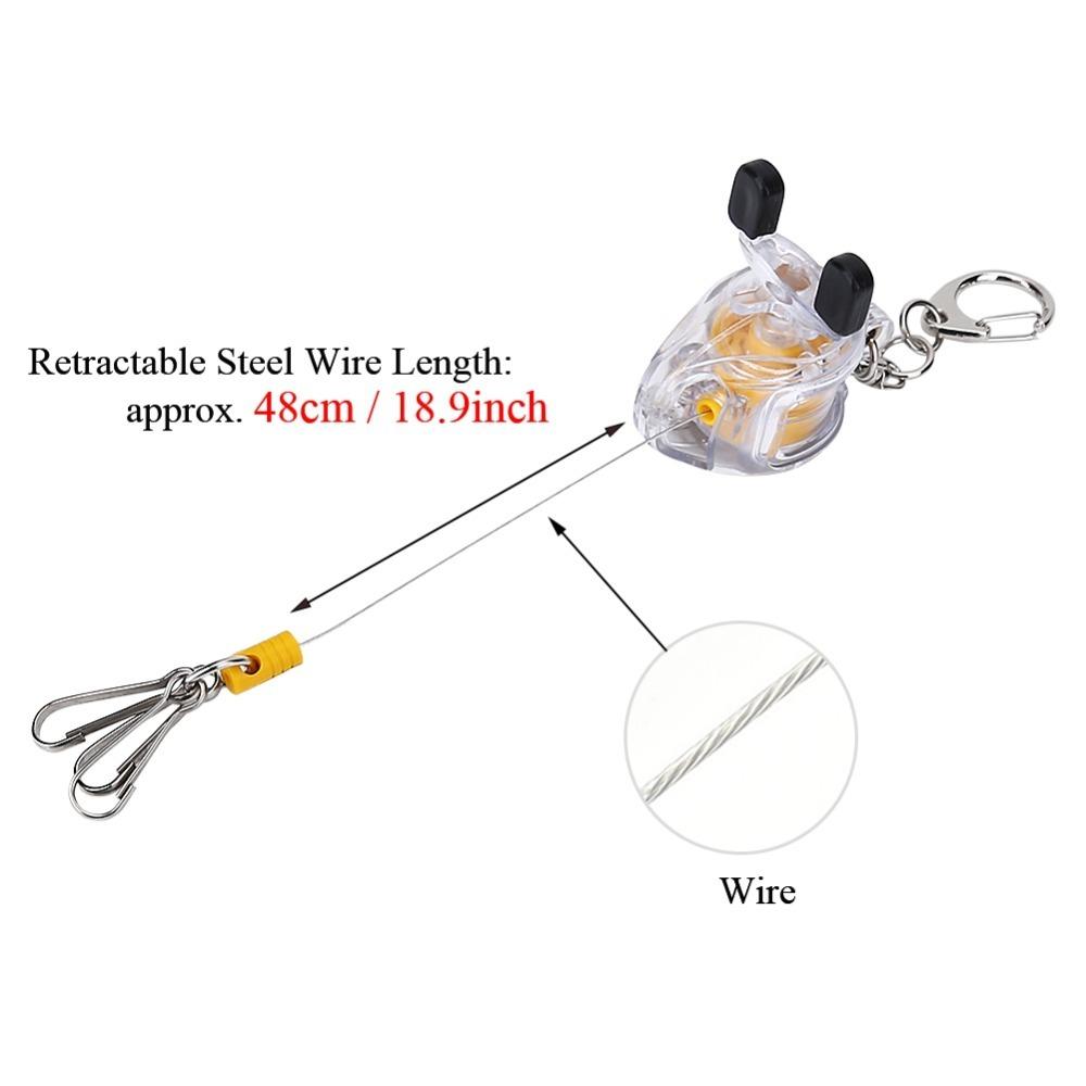 Telescopic Rope Fishing Key Chain With Steel Wire Fishing Key Ring Daily Carry