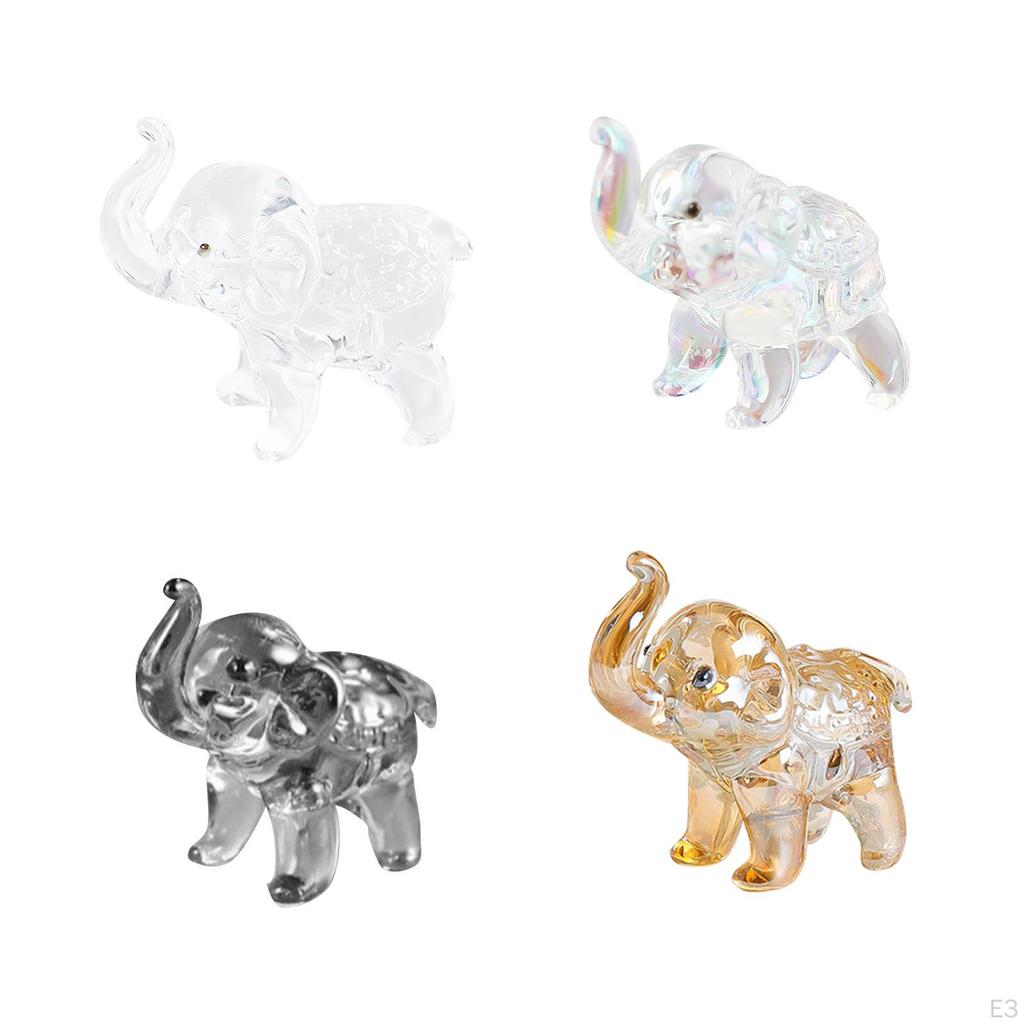 Elephant Figurine Animal Sculpture Family Friends Gift Table Centerpoece for Bookshelf