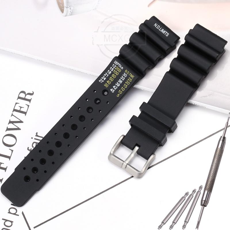 Cinturino in Silicone da 20 22 24mm Per Citizen ND Limits Diver Orologio Water Ghost Accessori Sportivo Impermeabile Cinturino di Ricambio
