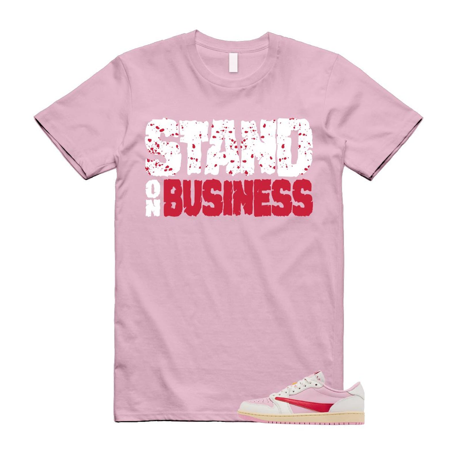 1 Tropical Pink Shy Muslin Travis Sail Retro Low OG SP T Shirt Match SOB M