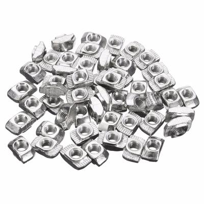 50pcs New Carbon Steel T-Nuts M4-20 Thread for 20 Series European Aluminum Slot