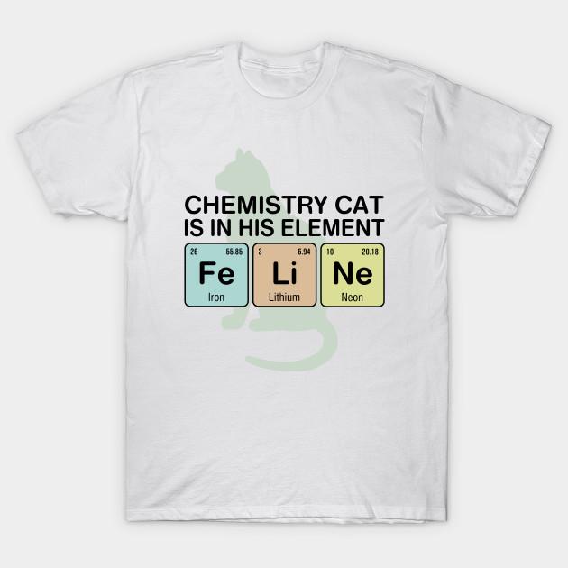 

T Shirt Women Chemistry Cat Fe Li Ne Harajuku Print Kawaii Tshirt Summer Short Sleeve Female T-Shirt Top Tee