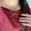 Medieval High Carbon Diamond Iris Necklace Female Niche Design Push-Pull Retractable Collarbone Chain High-End Accessories