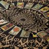 Tarot Zodiac Wheel Wall Tapestry Black Background Sun Moon Face Twelve Constellation Card Astrology Occult Mystical Decor