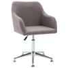 Dining Room Chairs Swivel 2 Pcs Taupe Fabric