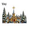Festive Kitchen Wall Decals Christmas Window Stickers, Winter Holiday Decorations, Art with Xmas Tree Classroom Decorations Snowman Angel Patterns for