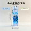 1PC Six Seven Bruh Blue Letter Art 750ml Color Plastic Sports Water Bottle Leakproof Flip Straw Lid Suitable for Sports Office Home Use