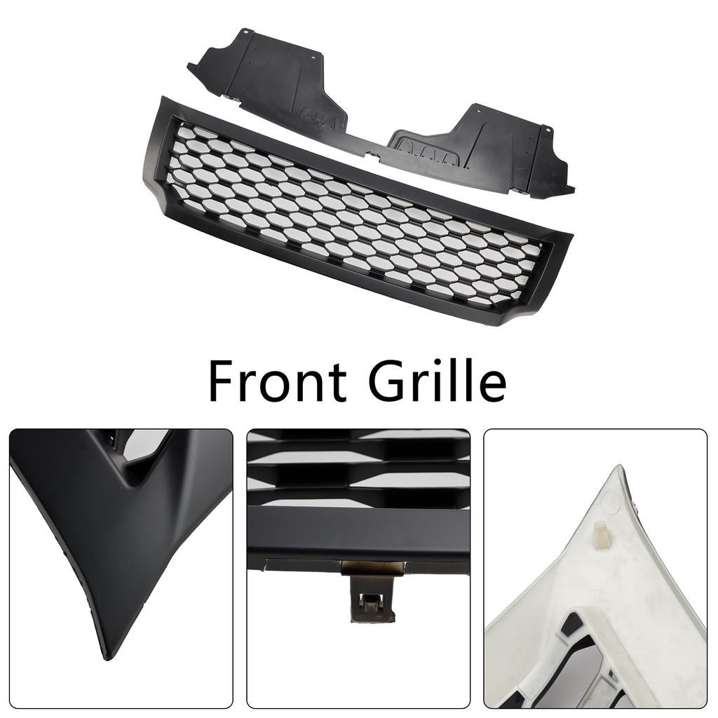 Matt Black Front Bumper Grill Grille Fit Nissan Navara NP300 D23 2015-2020