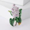 Elegante Hortensienblüten-Brosche mit künstlerischem Design, gefertigt aus robuster Legierung und Emaille zur Modeaufwertung