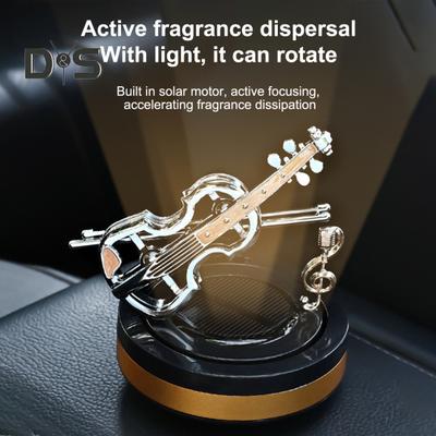 Diffusore di aromaterapia per auto ad energia solare rotante aspetto di violino stampo per display per deodorante per auto portatile per aromaterapia