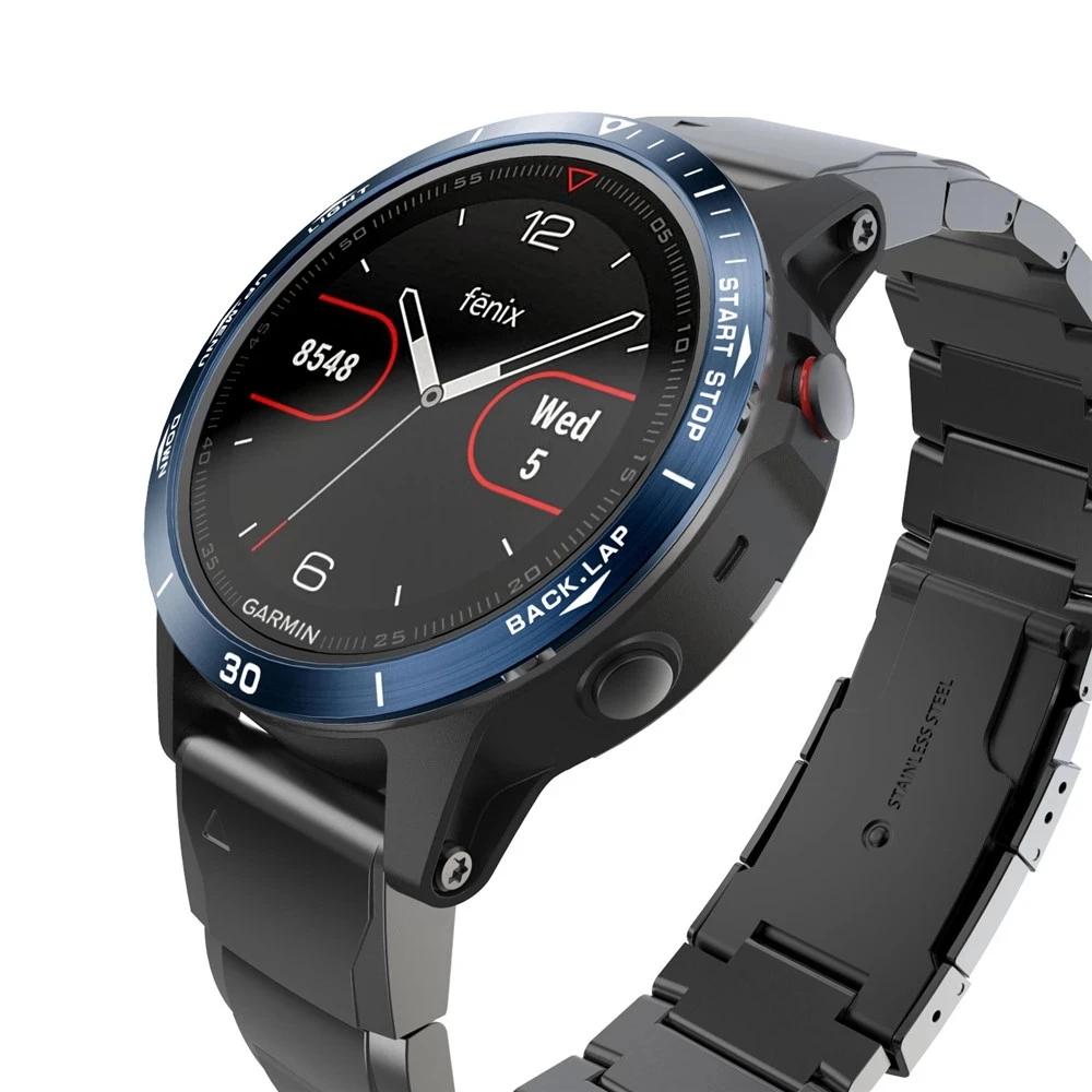 Kroužek proti poškrábání pro hodinky Garmin Fenix 6/Fenix 6 Pro/Fenix 6 Sapphire, Kroužek rámečku, Stylizační pouzdro, Kovový kryt