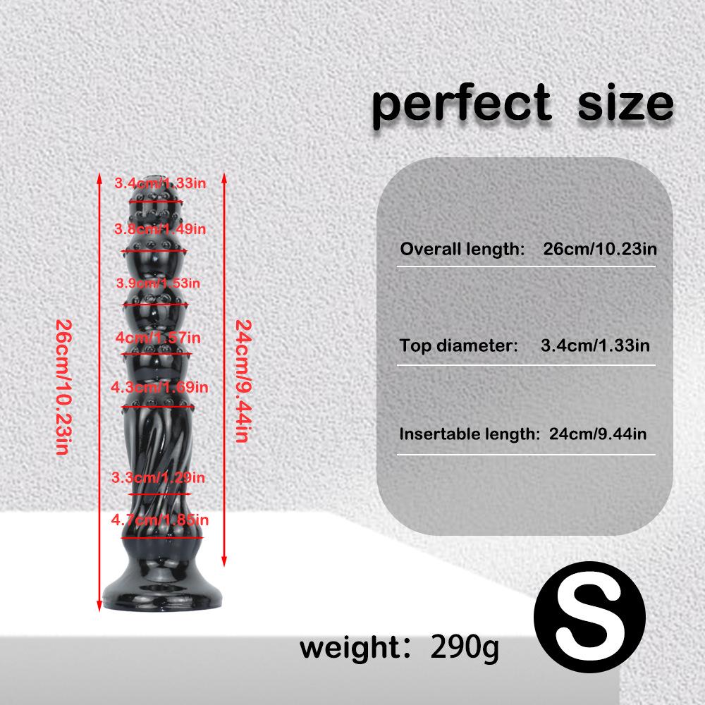47*7cm Jumbo Pull Bead Anal Plug with Suction Cup - Long Bumps Threaded Octopus Expander