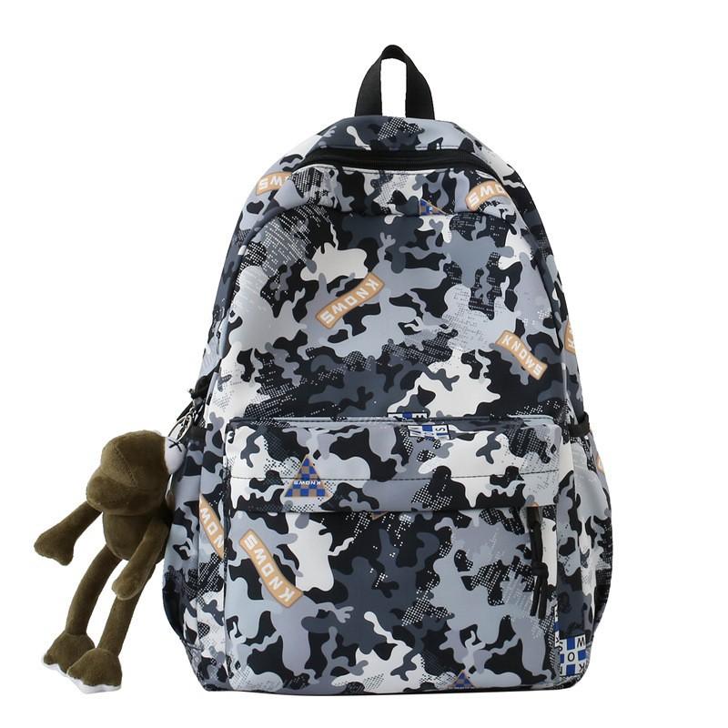 

Camouflage Backpack Men 2024 New Casual Large-capacity Junior High School College Students Simple Travel Bag